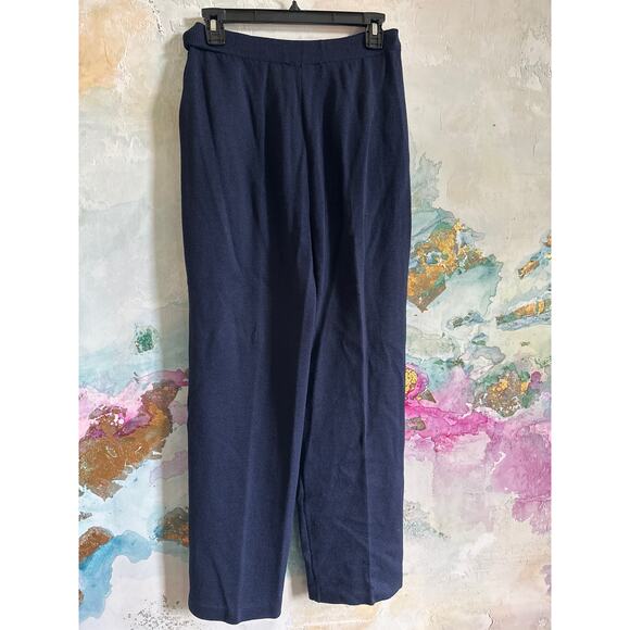 St.  John Collection by Marie Gray Navy Blue Santana Knit Pants Size 8 - Picture 6 of 6